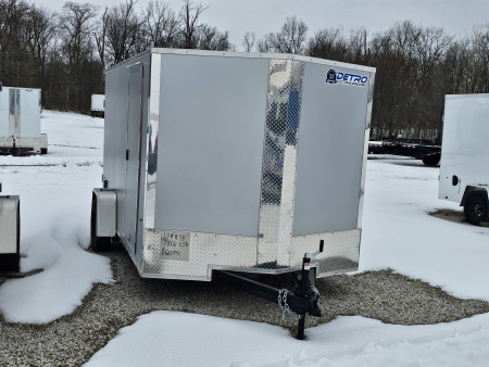 New 2026 Cargo Express EX DLX 7 x 12 3.5K Double Rear Door Flat Top V-Nose Cargo / Enclosed Trailer w/ Brakes