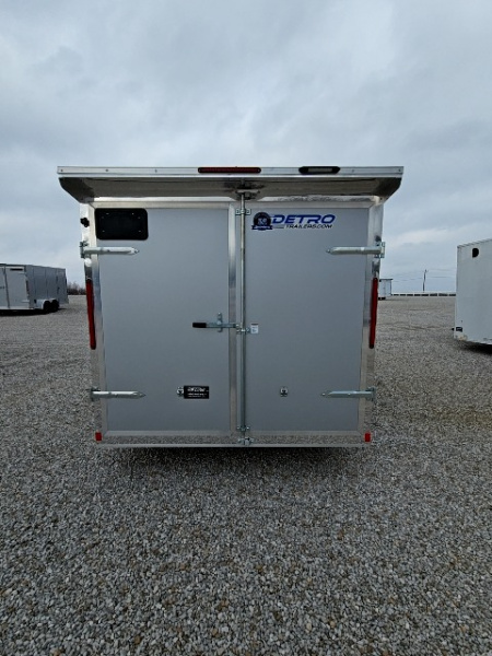 New 2026 Cargo Express EX DLX 7 x 12 3.5K Double Rear Door Flat Top V-Nose Cargo / Enclosed Trailer w/ Brakes