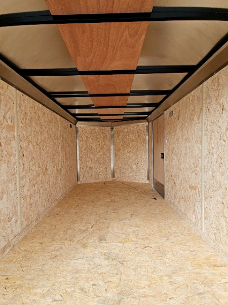 New 2026 Cargo Express EX DLX 7 x 12 3.5K Double Rear Door Flat Top V-Nose Cargo / Enclosed Trailer w/ Brakes