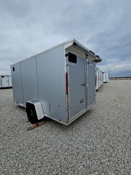 New 2026 Cargo Express EX DLX 7 x 12 3.5K Double Rear Door Flat Top V-Nose Cargo / Enclosed Trailer w/ Brakes