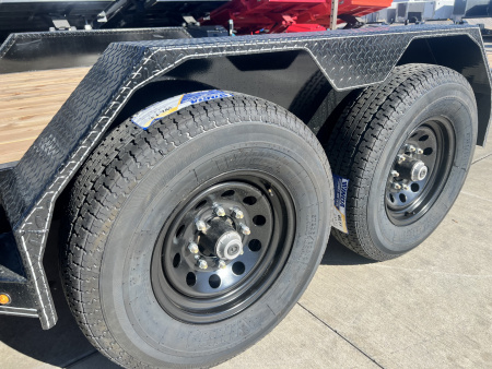 New NEW 2026 Double A 20’ flatbed Equipment Trailer 2-7000 lb axles=14K, Slide In Ramps