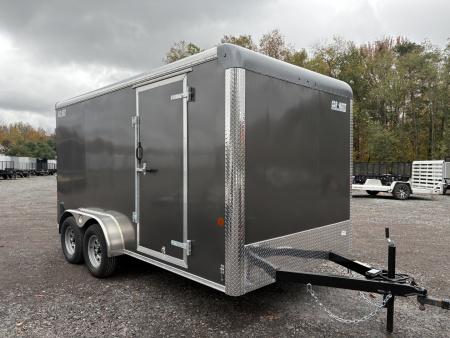 New 2026 CAR MATE TRAILERS 7x14 7K 6'6  16 OC Custom Cargo Cargo / Enclosed Trailer with Ramp Door