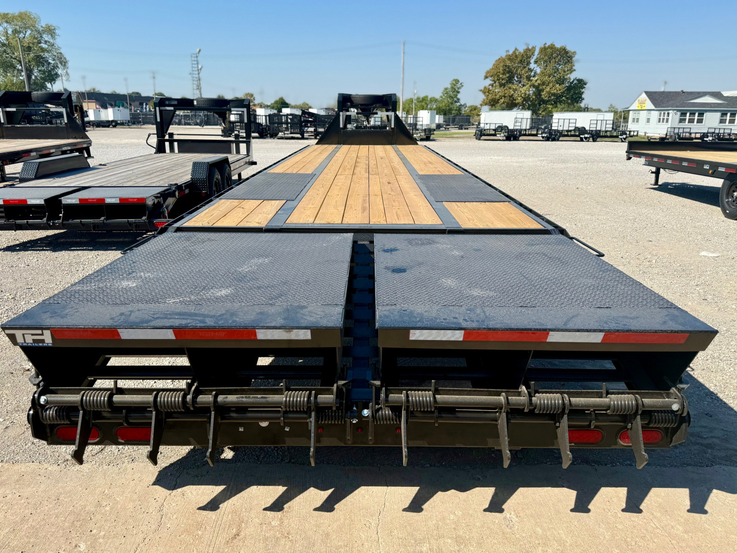 New 2026 Top Hat Trailers GN259-35x102 Flatbed Trailer w/ 16 Ply Tire Upg. and Jumbo Ramps (30'+5')