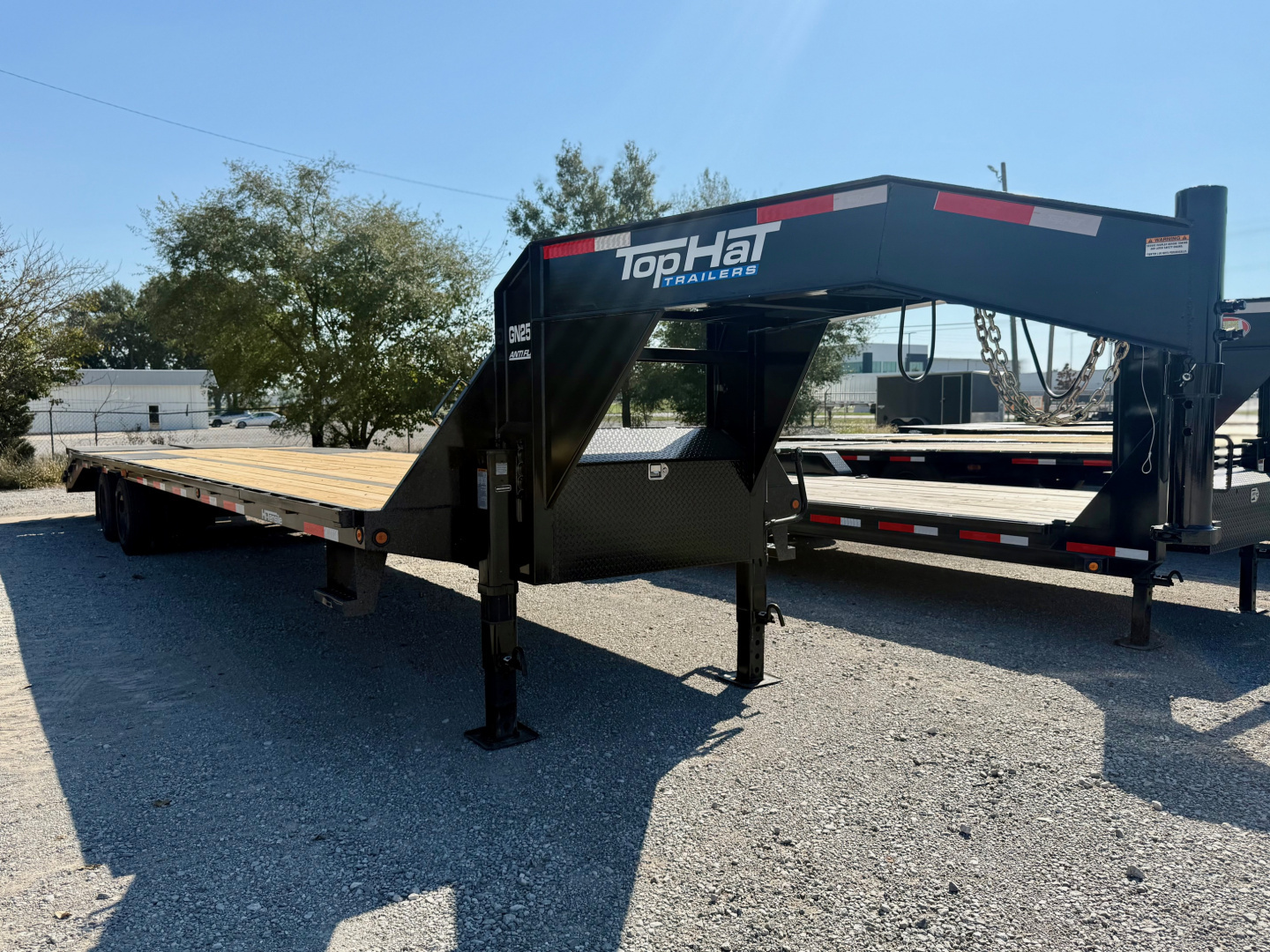 New 2026 Top Hat Trailers GN259-35x102 Flatbed Trailer w/ 16 Ply Tire Upg. and Jumbo Ramps (30'+5')