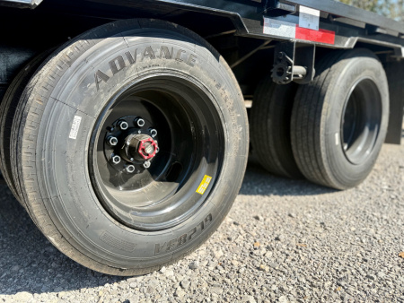 New 2026 Top Hat Trailers GN259-35x102 Flatbed Trailer w/ 16 Ply Tire Upg. and Jumbo Ramps (30'+5')