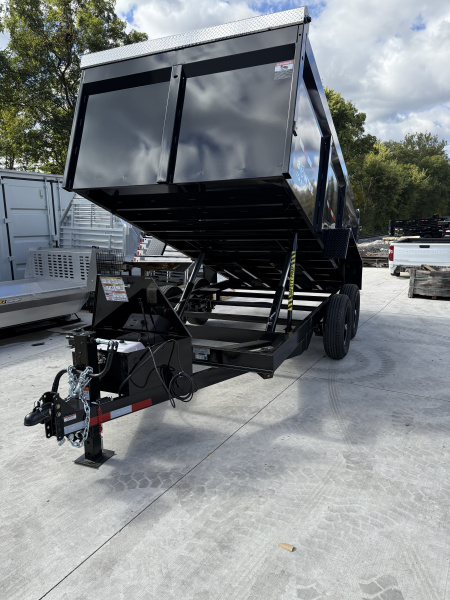 New 2026 BWISE 7x14 -14K Dump Trailer - Ramps - Tarp Kit - 7 GA Floor - 44" SIDES