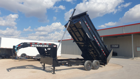 2026 PJ 83"x16' GN Tandem Axle Low Pro Telescopic Dump w/ 48" Sides - DT