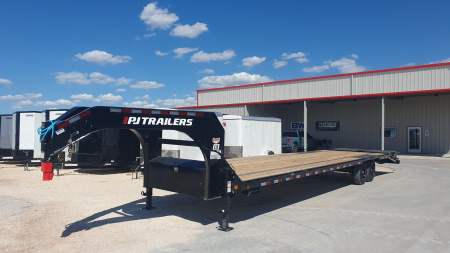 New 2026 PJ 102"x36' GN Low-Pro Flatbed w/ Singles - LX