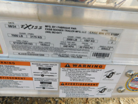 Used 2025 Exiss Trailers 615W Mini Combo 6 Pen Stock Combo Trailer