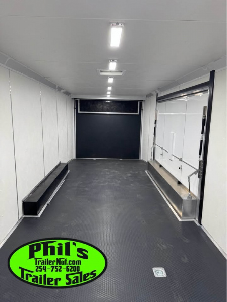 New Pace American 8.5X28 ENCLOSED CAR HAULER WITH FULL ESCAPE DOOR & REMOVABLE FENDER! Car / Racing Trailer