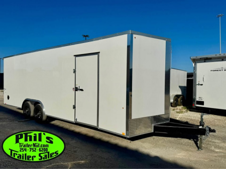 New 2026 Pace American 8.5X24 Cargo / Enclosed Trailer SCREWLESS .080 EXTERIOR UPGRADE & REAR WING!