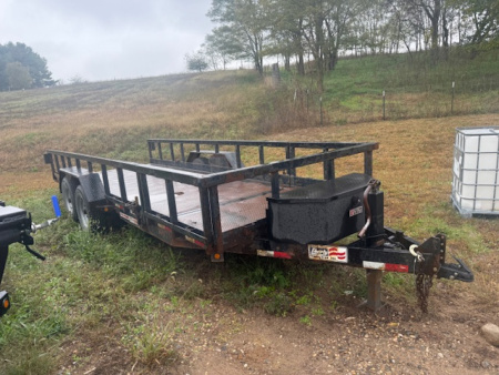 Used 2017 Liberty 20' Tilt Trailer 14K STEEL DECK (16' tilt +4' stationary) Tilt Trailer