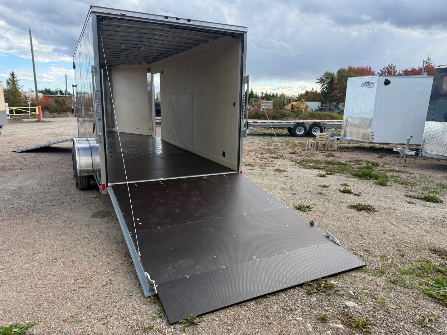 New 2026 Gator Elite 7 x 18 plus 5' V nose Snowmobile Trailer