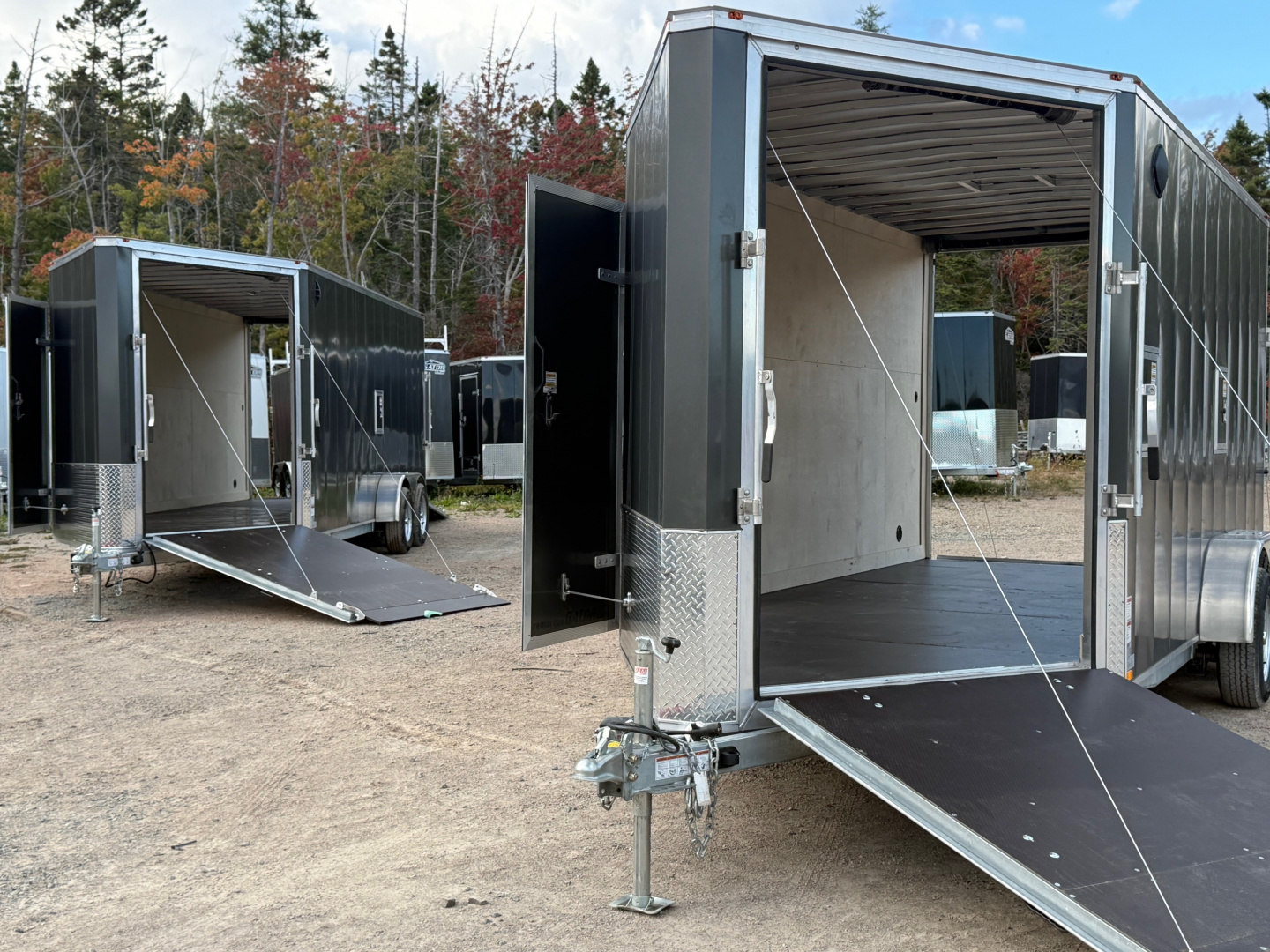 New 2026 Gator Elite 7 x 18 plus 5' V nose Snowmobile Trailer