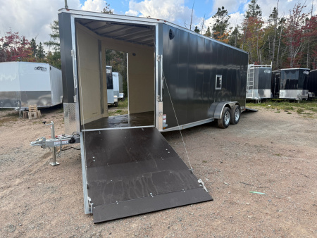 New 2026 Gator Elite 7 x 18 plus 5' V nose Snowmobile Trailer