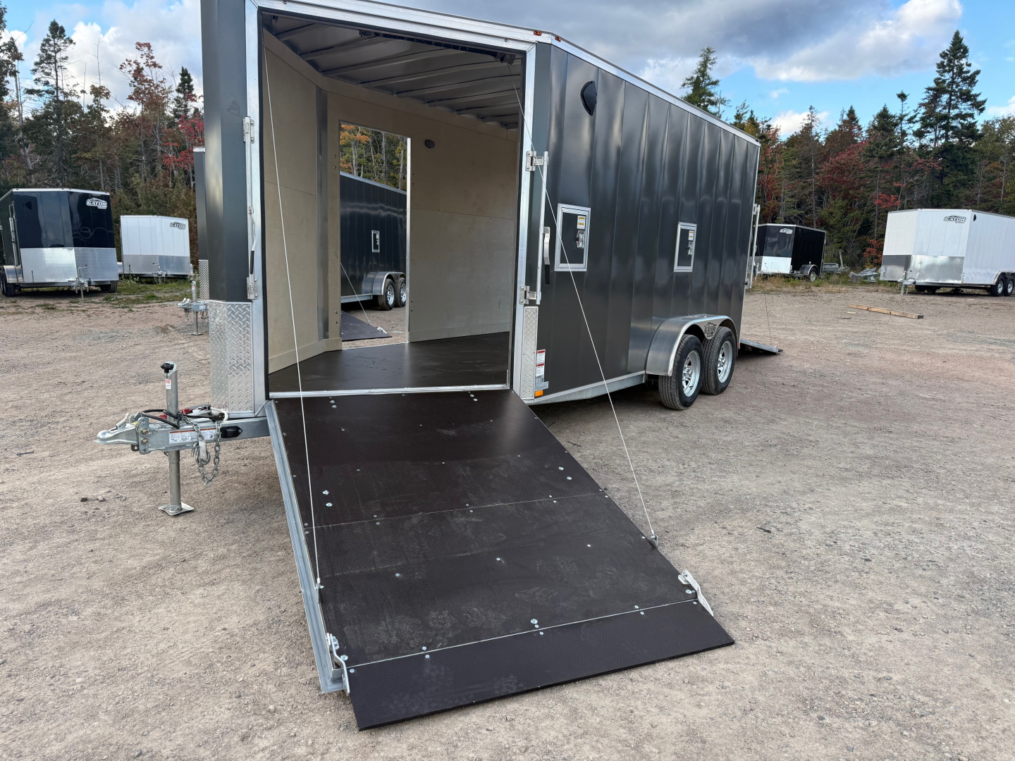 New 2026 Gator Elite 7 x 14 plus 5' V nose Snowmobile Trailer