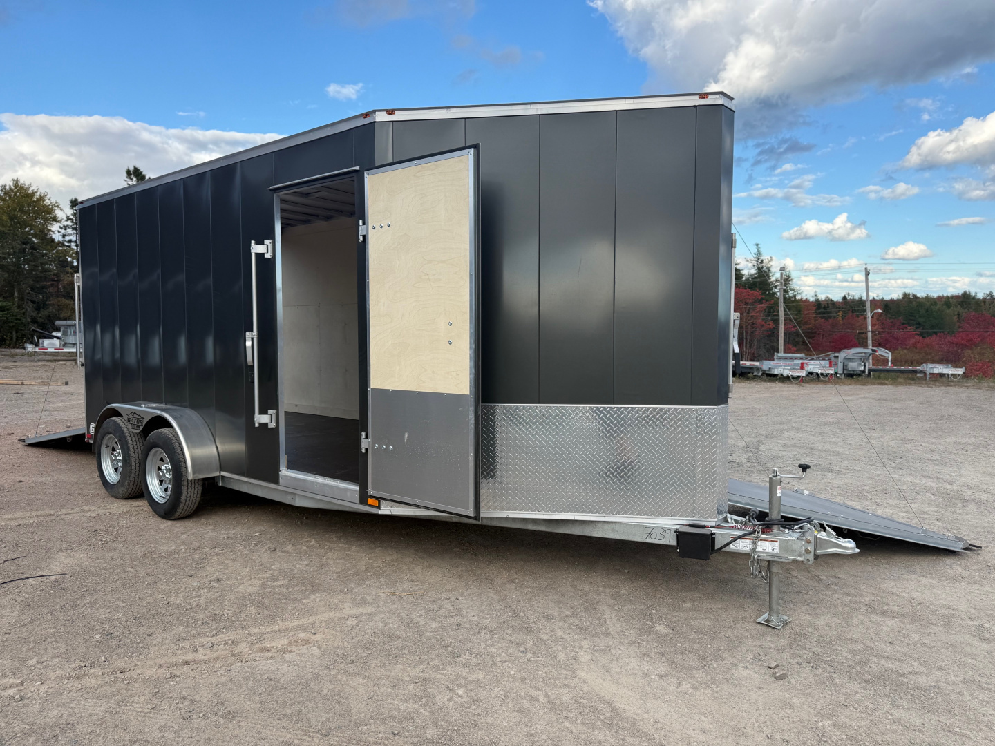 New 2026 Gator Elite 7 x 14 plus 5' V nose Snowmobile Trailer