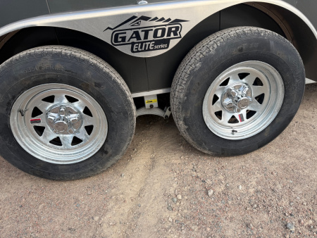 New 2026 Gator Elite 7 x 14 plus 5' V nose Snowmobile Trailer