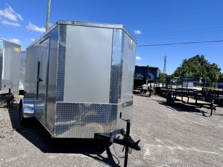 New 2026 Anvil 6X12 SA SILVER DOUBLE REAR DOORS Cargo / Enclosed Trailer