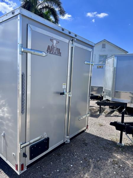 New 2026 Anvil 6X12 SA SILVER DOUBLE REAR DOORS Cargo / Enclosed Trailer