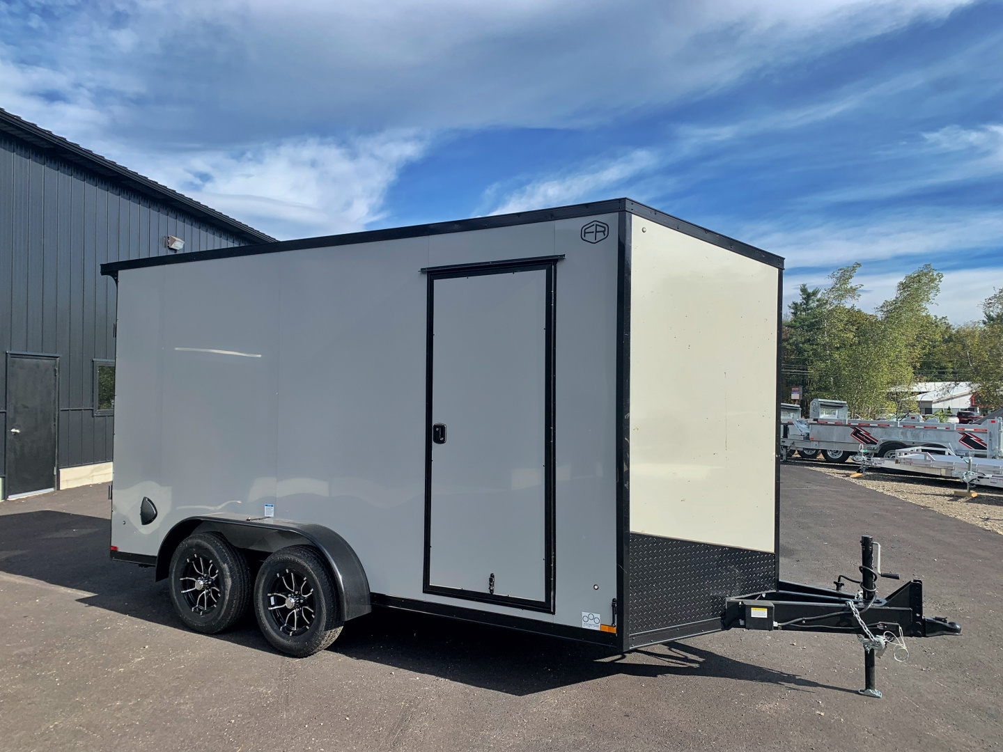 New 2026 US Cargo 7X14+ 2ft V-Nose /Polycore/ I-Beam Frame / 7' interior / Blackout - 7000GVW