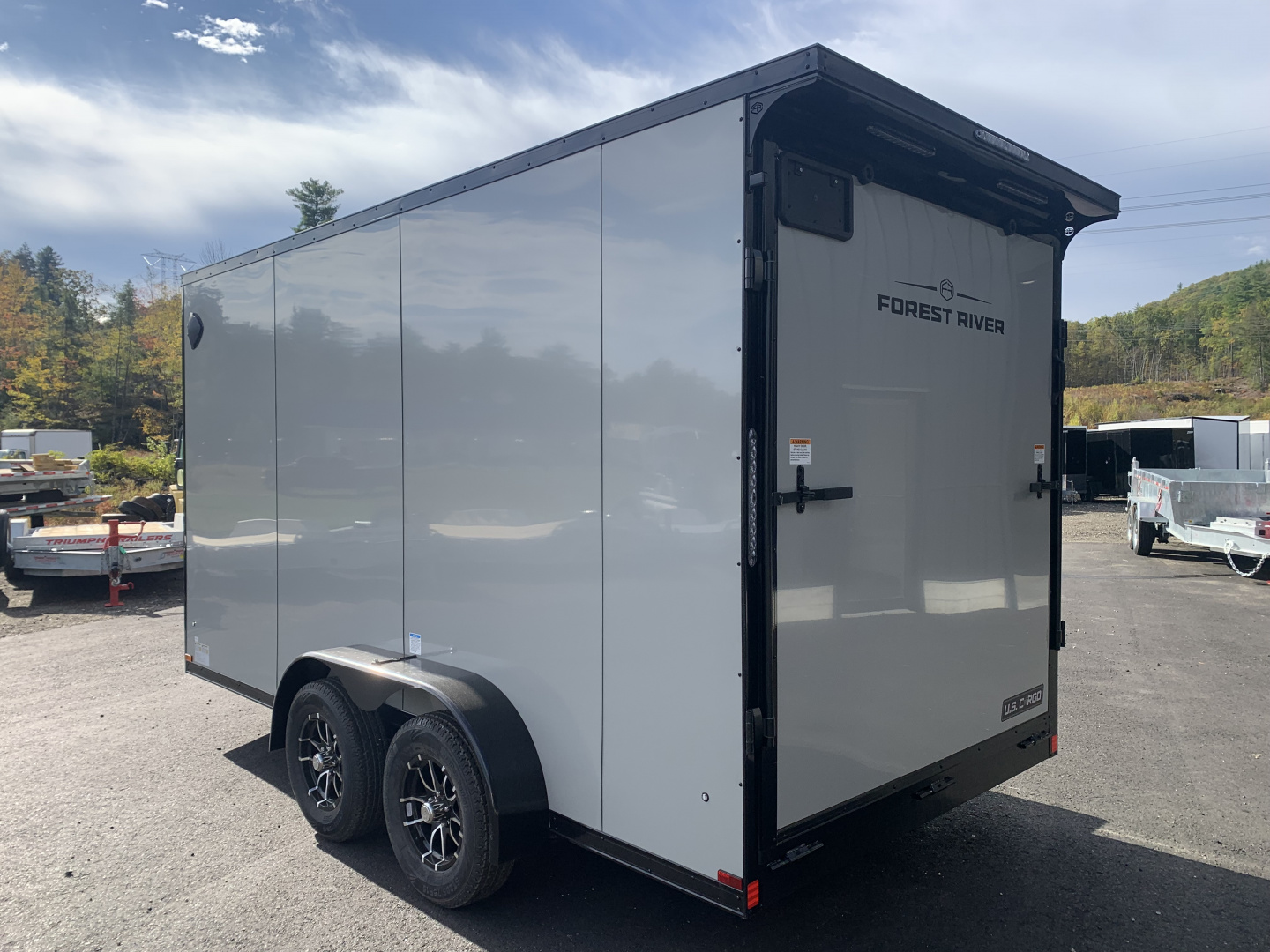 New 2026 US Cargo 7X14+ 2ft V-Nose /Polycore/ I-Beam Frame / 7' interior / Blackout - 7000GVW