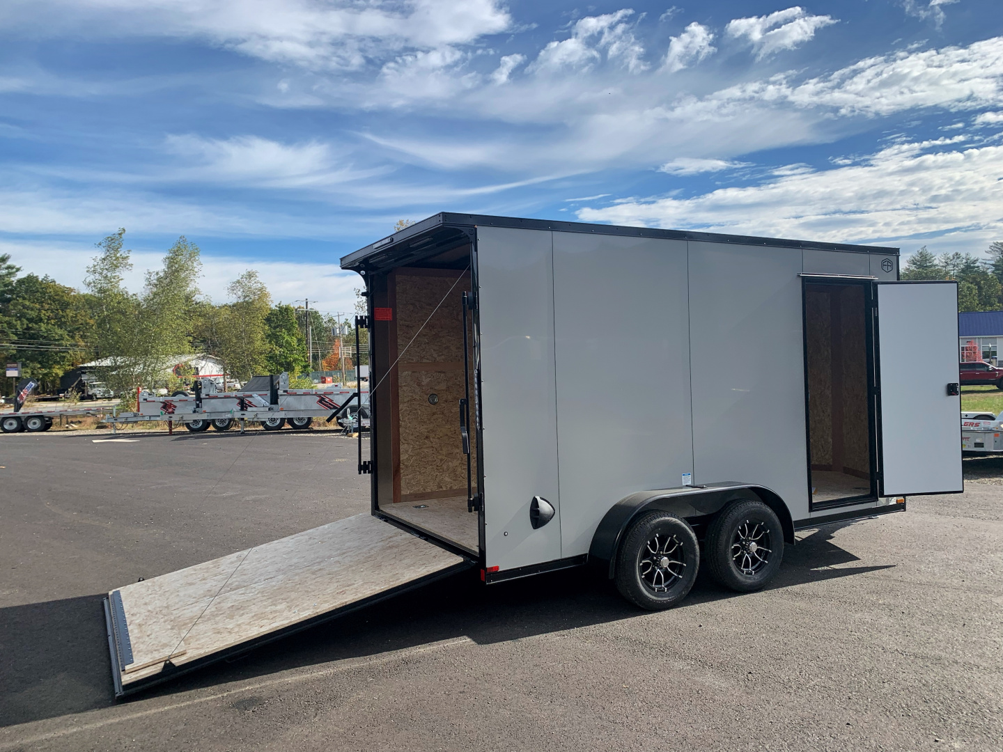 New 2026 US Cargo 7X14+ 2ft V-Nose /Polycore/ I-Beam Frame / 7' interior / Blackout - 7000GVW