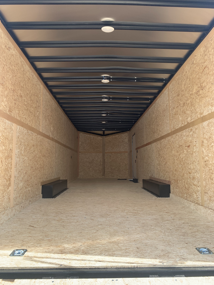 New 2026 US Cargo 8.5x28 +3ft v-nose trailer/ 7'6" interior height/ Polycore/ ext tongue - 9990GVW