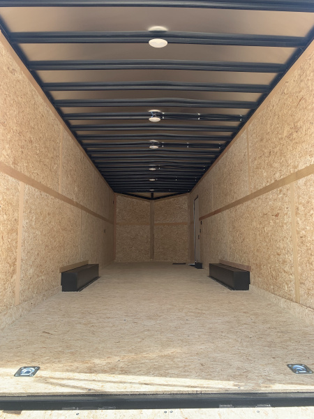 New 2026 US Cargo 8.5x28 +3ft v-nose trailer/ 7'6" interior height/ Polycore/ ext tongue - 9990GVW