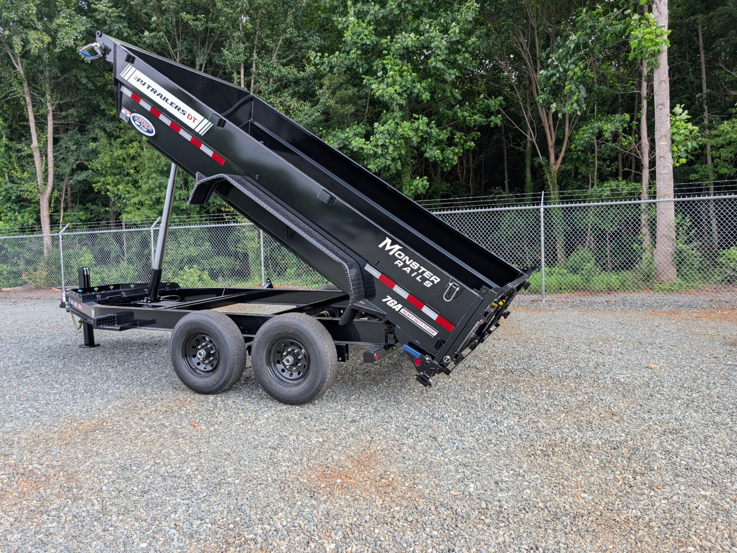 New 2026 PJ Trailers 7X14 DT1 15.4K Low Pro Telescopic Dump Trailer