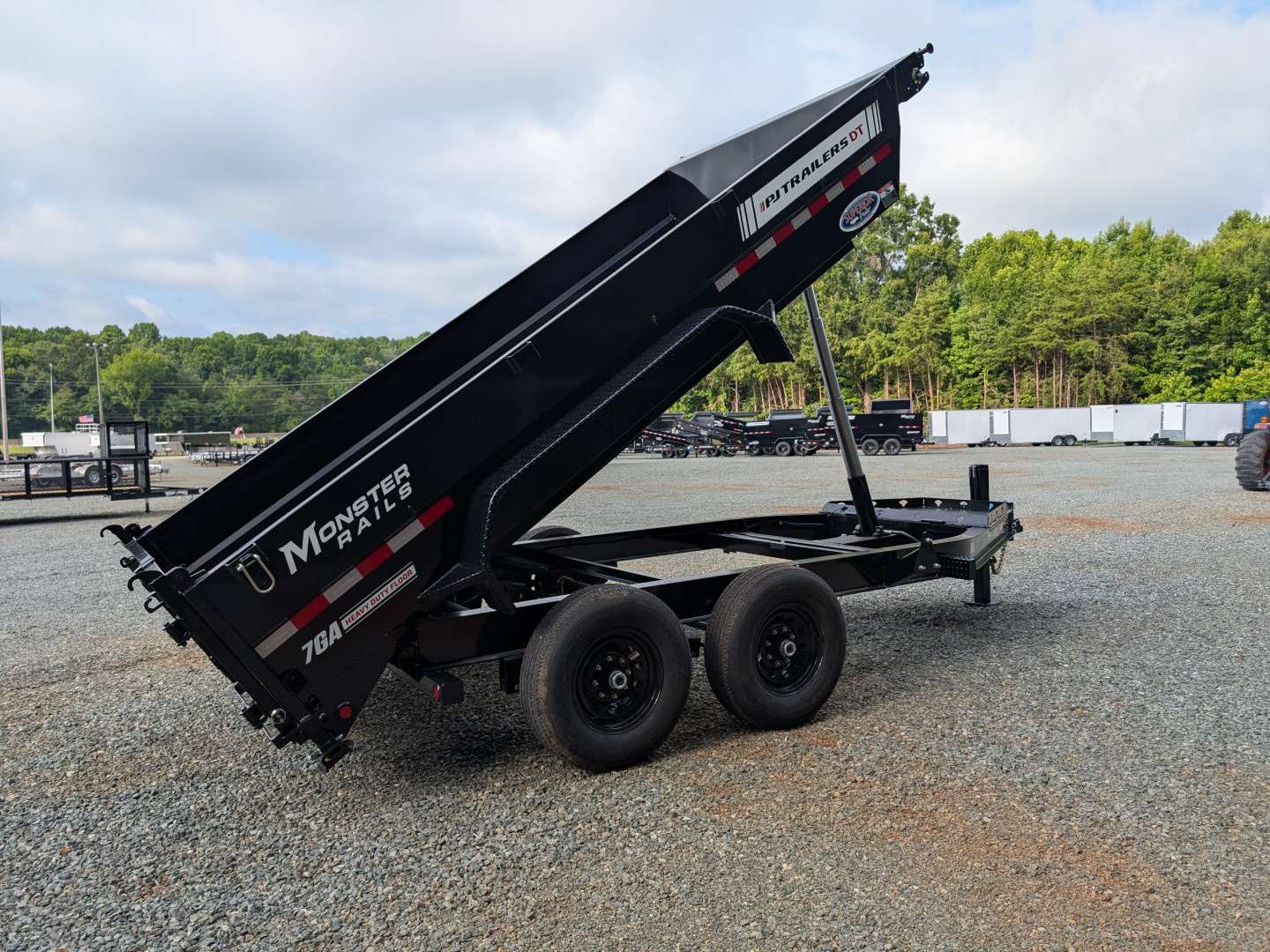 New 2026 PJ Trailers 7X14 DT1 15.4K Low Pro Telescopic Dump Trailer