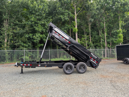 New 2026 PJ Trailers 7X14 DT1 15.4K Low Pro Telescopic Dump Trailer