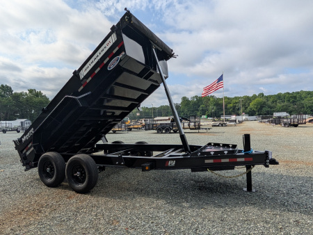 New 2026 PJ Trailers 7X14 DT1 15.4K Low Pro Telescopic Dump Trailer
