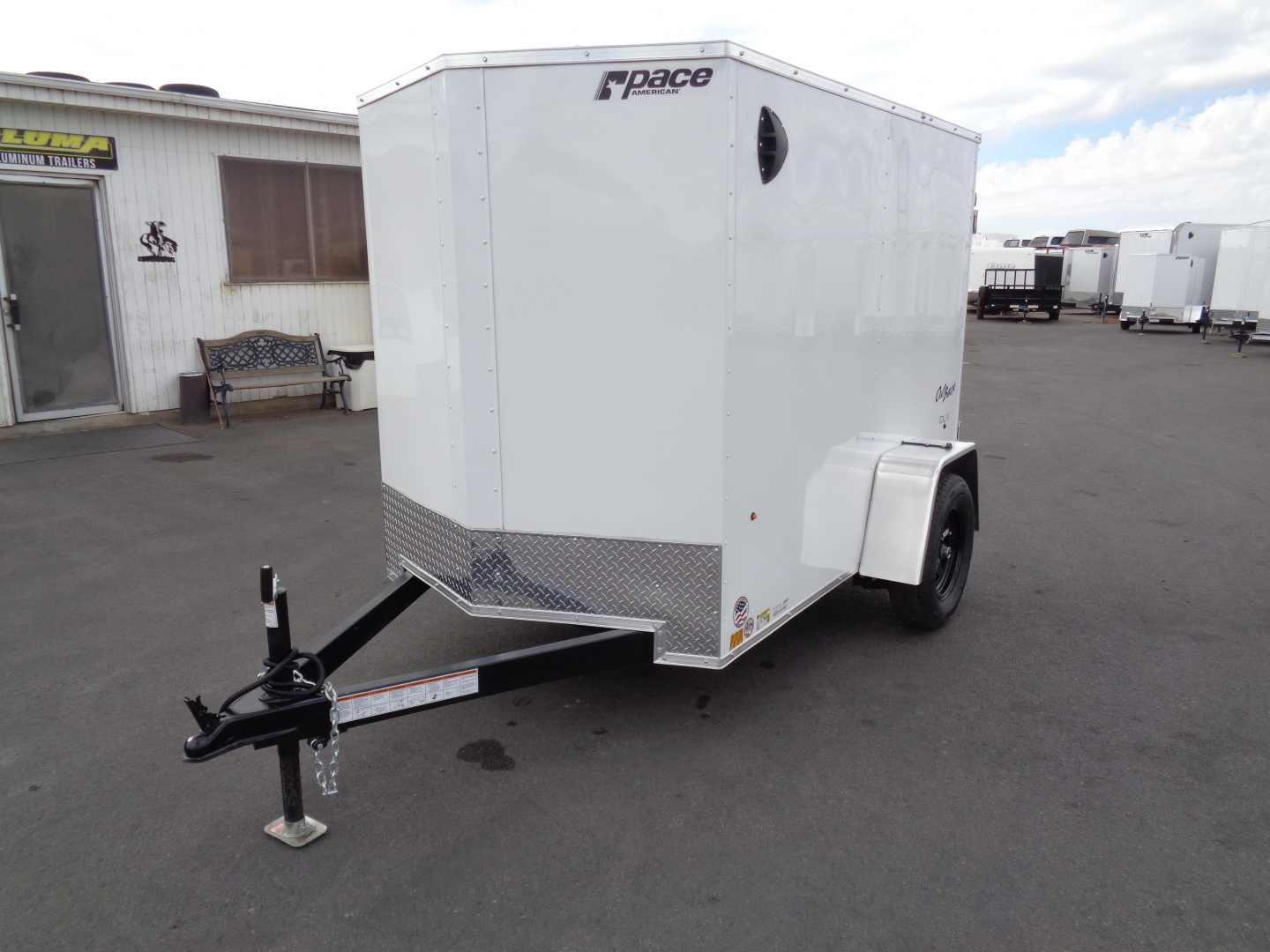 New 2026 Pace American * Out Back DLX * 5x8 V-Nose Single Axel Cargo Trailer w/ Rear Ramp Door
