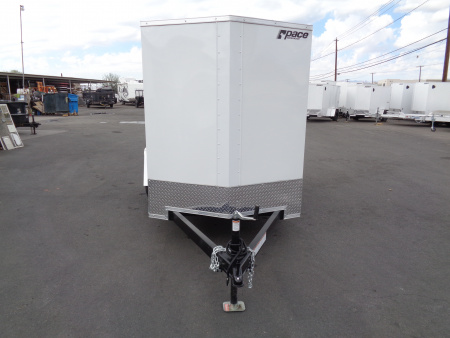 New 2026 Pace American * Out Back DLX * 5x8 V-Nose Single Axel Cargo Trailer w/ Rear Ramp Door