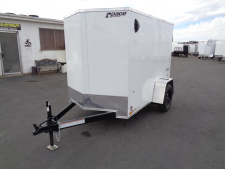 New 2026 Pace American * Out Back DLX * 5x8 V-Nose Single Axel Cargo Trailer w/ Rear Ramp Door