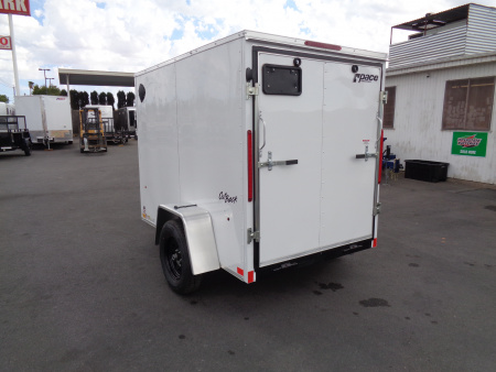 New 2026 Pace American * Out Back DLX * 5x8 V-Nose Single Axel Cargo Trailer w/ Rear Ramp Door