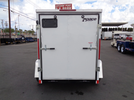 New 2026 Pace American * Out Back DLX * 5x8 V-Nose Single Axel Cargo Trailer w/ Rear Ramp Door