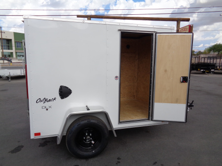 New 2026 Pace American * Out Back DLX * 5x8 V-Nose Single Axel Cargo Trailer w/ Rear Ramp Door