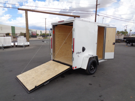New 2026 Pace American * Out Back DLX * 5x8 V-Nose Single Axel Cargo Trailer w/ Rear Ramp Door