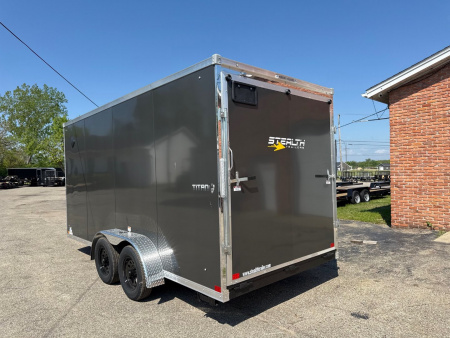 New 2026 Stealth 7 X 16 Cargo / Enclosed Trailer with Ramp and 7ft interior Height - UPGRADES