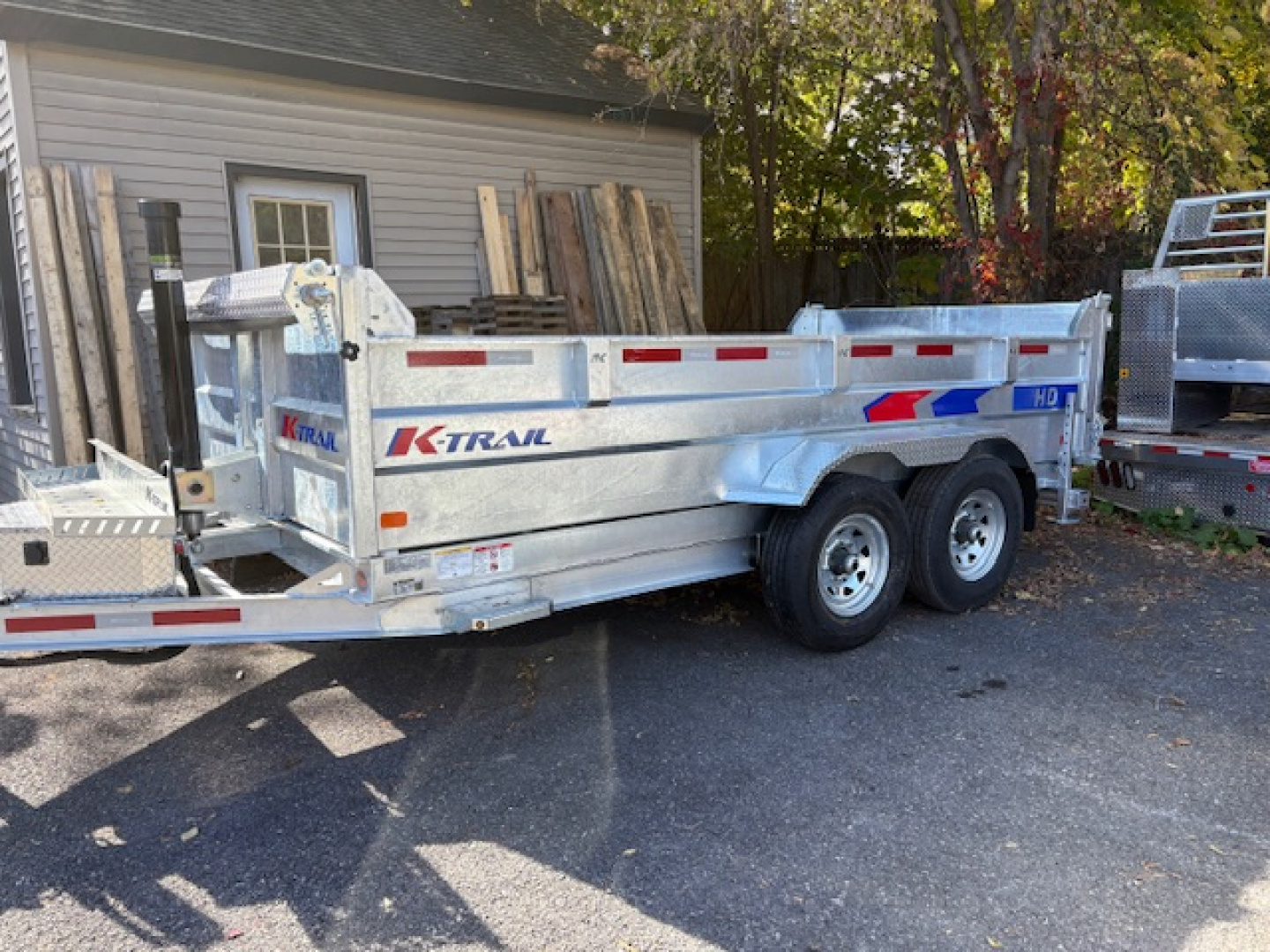 New 2026 K-Trail Galvanized D82" X 14'-14K GVW -- HD Dump Trailer