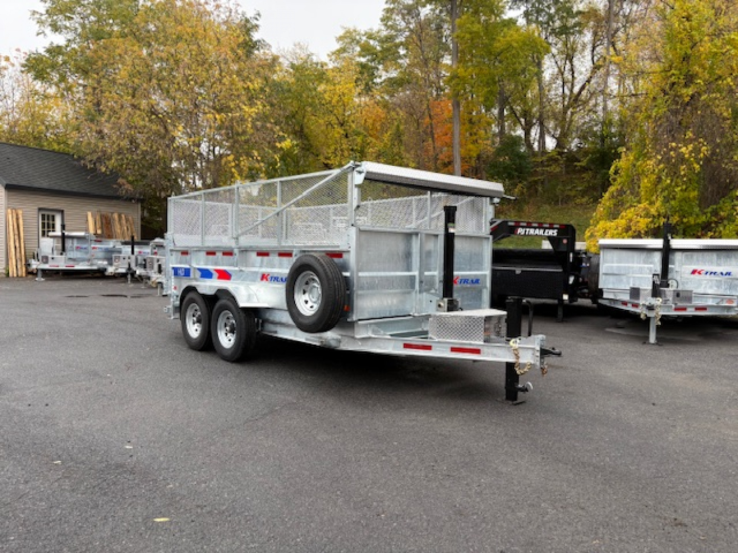 New 2026 K-Trail Galvanized D82" X 14'-14K GVW -- HD Dump Trailer