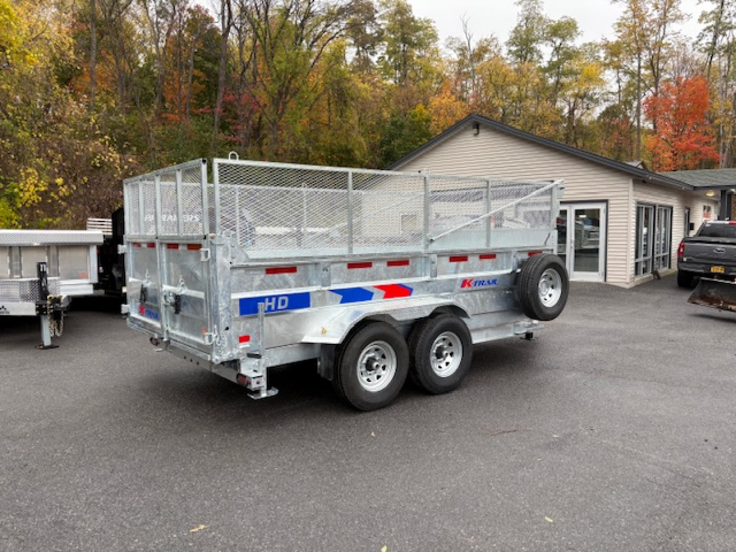 New 2026 K-Trail Galvanized D82" X 14'-14K GVW -- HD Dump Trailer
