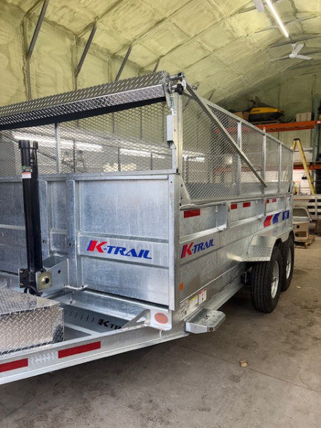 New 2026 K-Trail Galvanized D82" X 14'-14K GVW -- HD Dump Trailer