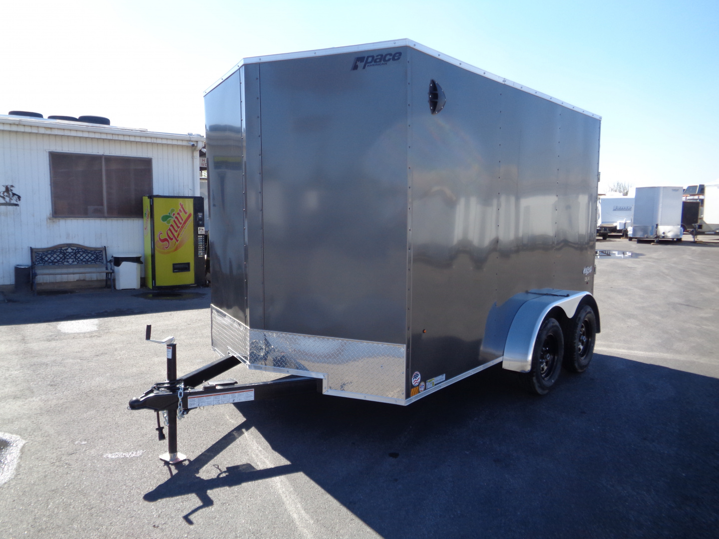 New 2026 Pace American 7x12 - Out Back DLX - V-Nose Tandem Axle 7k Cargo Trailer
