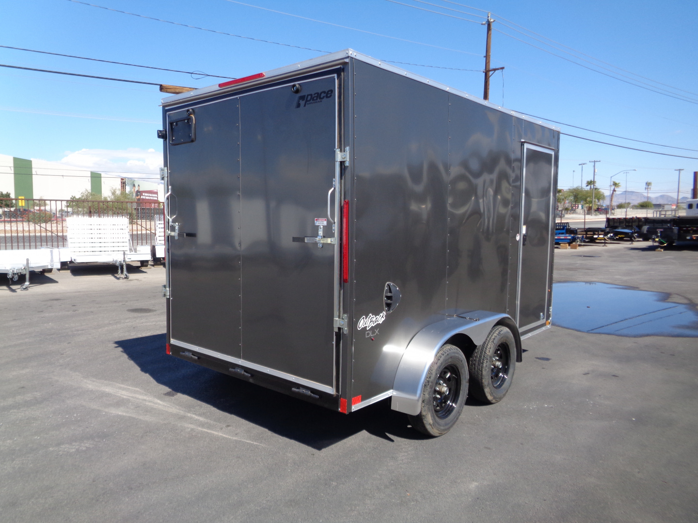 New 2026 Pace American 7x12 - Out Back DLX - V-Nose Tandem Axle 7k Cargo Trailer