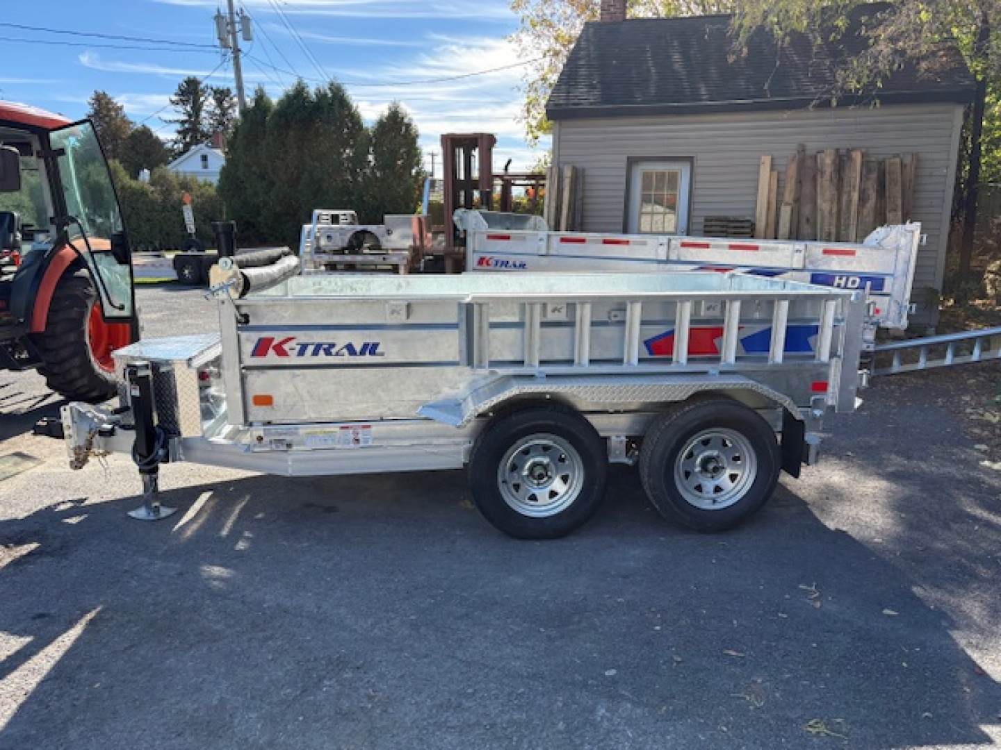 New 2026 K-Trail Galvanized SS 5 x 10 7K GVW Dump Trailer