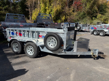 New 2026 K-Trail Galvanized SS 5 x 10 7K GVW Dump Trailer