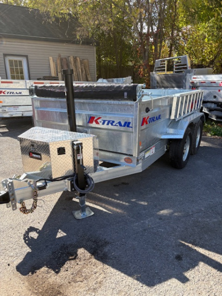 New 2026 K-Trail Galvanized SS 5 x 10 7K GVW Dump Trailer